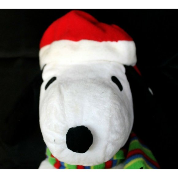 2011 Gemmy Peanuts Snoopy Woodstock Christmas Animated Plush Stuffed Animal 12" - Picture 5 of 12